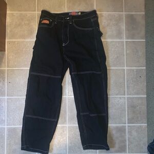Black baggy carpenter style jeans
